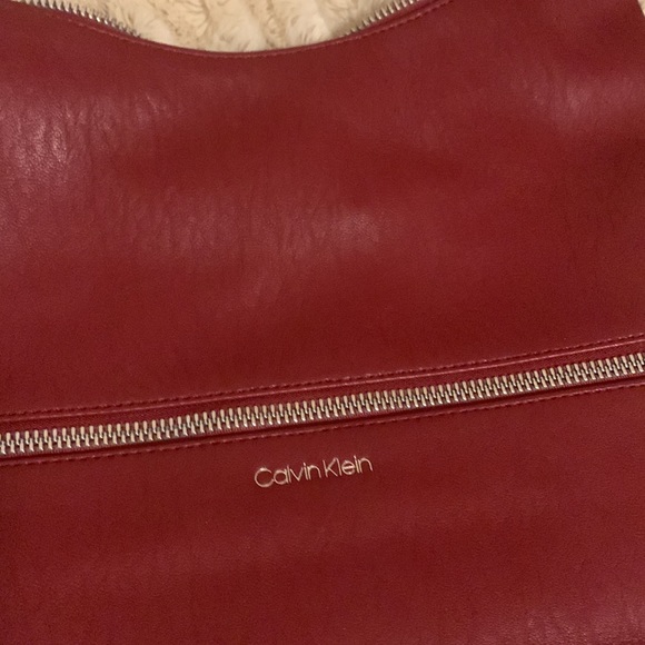 Calvin Klein Elaine purse cranberry color NEW - Picture 2 of 11